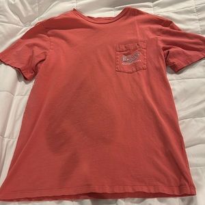 boys vineyard vines dark peach t-shirt